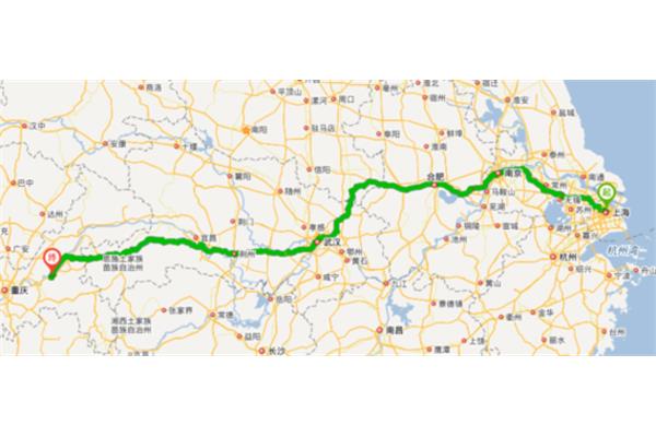 杭州至重慶高鐵全程多少公里?