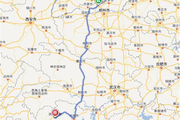 上海到西安多少公里