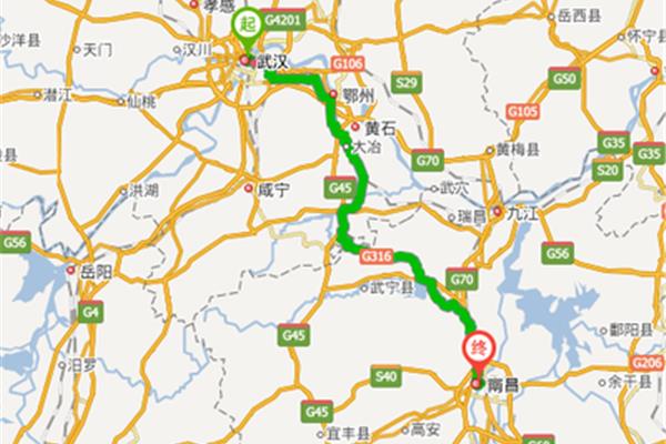 武漢離南昌有361公里遠 南昌到杭州多少公里