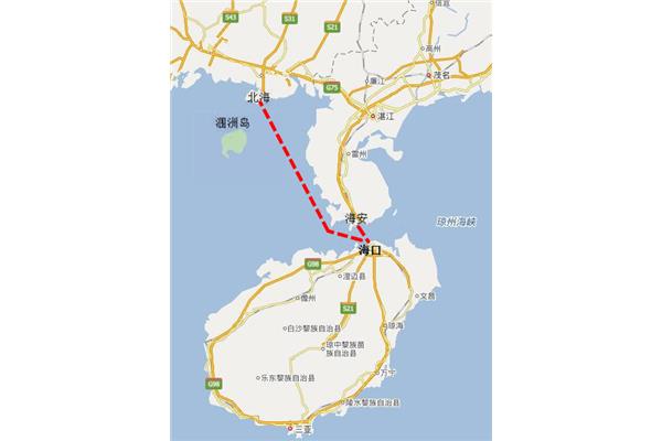 廣西北海到海口多少公里,海口到桂林多少公里?