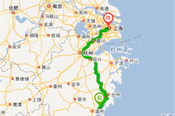 溫州到上海多少公里
