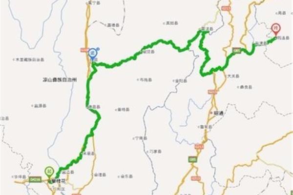 從攀枝花到西昌有多少公里?