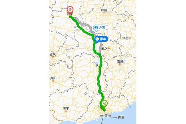 從南寧到武漢全程高速多少公里?