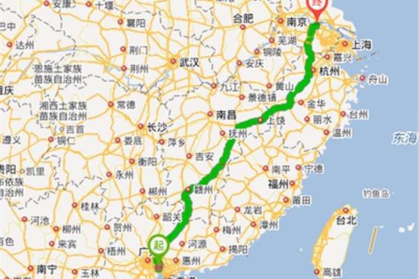 從無錫到上海最近路程133.4公里