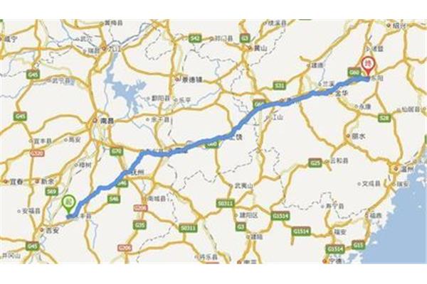 從江西到臺州木以有多少公里?