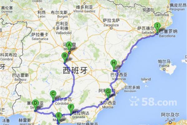 從英國到西班牙有多少公里,從巴黎到西班牙有多少公里?
