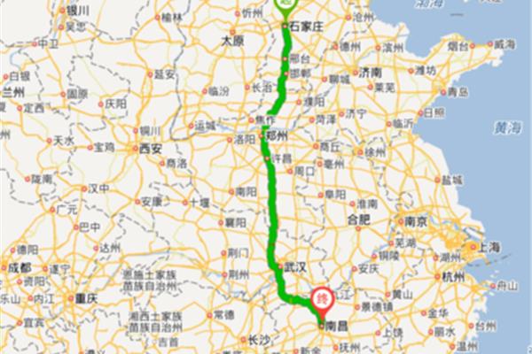 從重慶到南昌有多少公里,從南昌到Xi有多少公里?