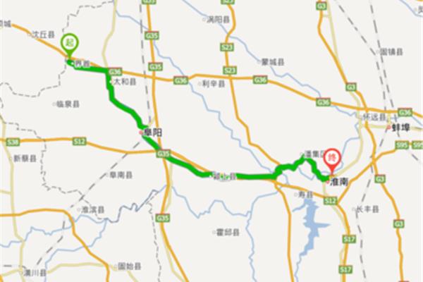 從安徽阜城到河南信陽需要多少公里?