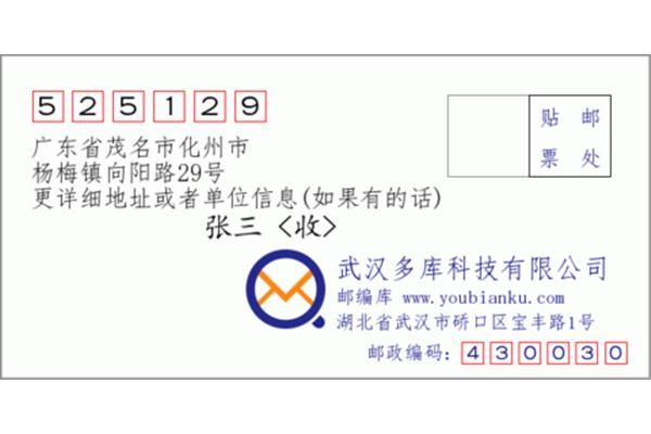 廣州茂名的郵政編碼是多少(茂名地區的郵政編碼是多少)