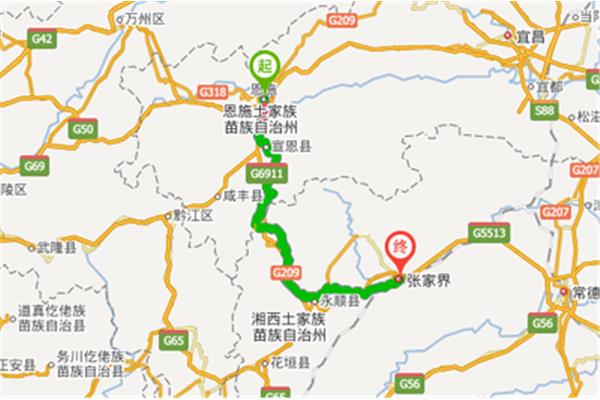 重慶萬州到張家界多少公里,從張家界到重慶開州區有多遠?