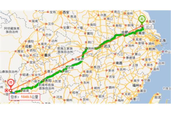 云南到上海有多少公里