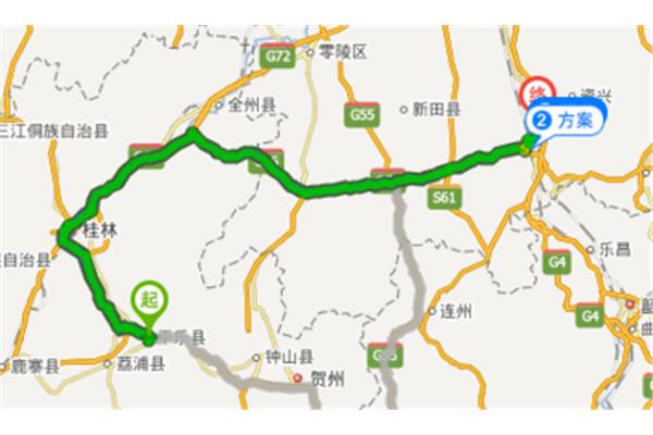 平樂縣到桂林多少公里