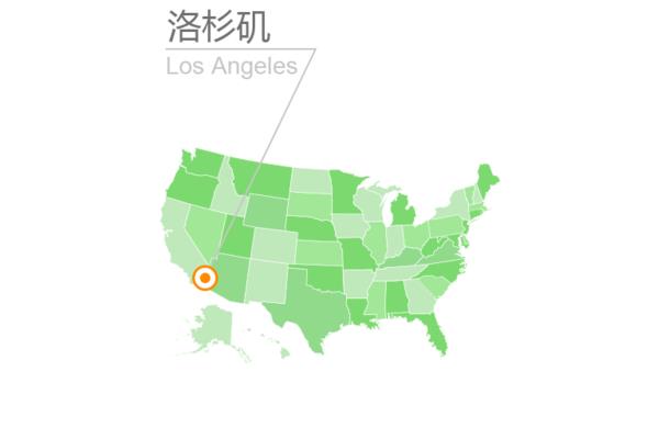 洛杉磯旅游景點地圖